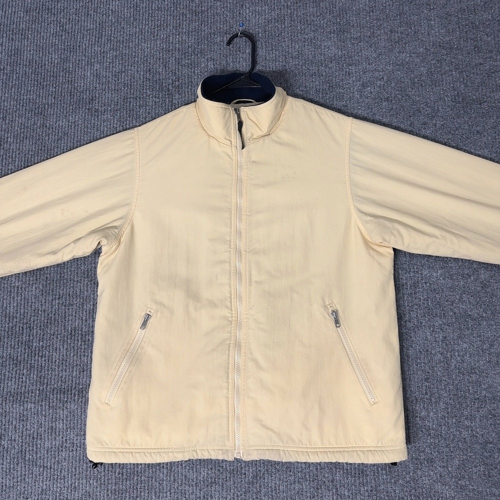L.L. Bean‎ Full Zip Jacket Womens L Yellow Fleece Lined Gorpcore Outdoors